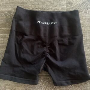 BLACK GYM REAPERs SCRUNCH BUTT SHORTS